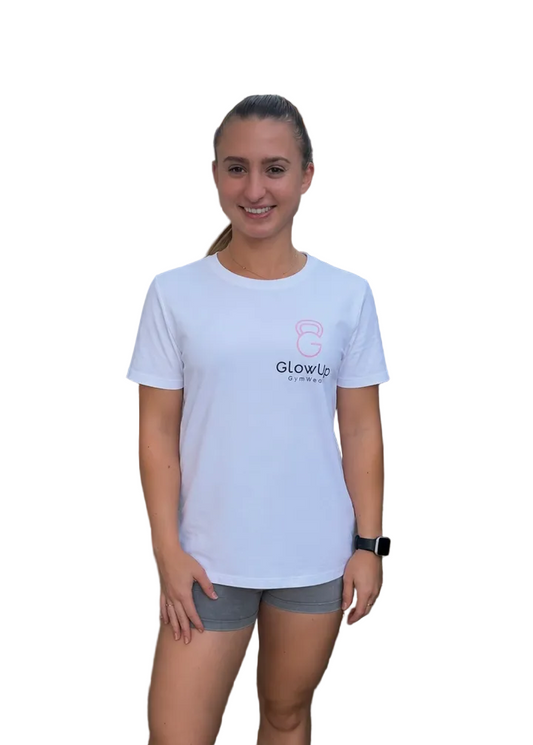 GlowUp T-Shirt – Schwanenweiß