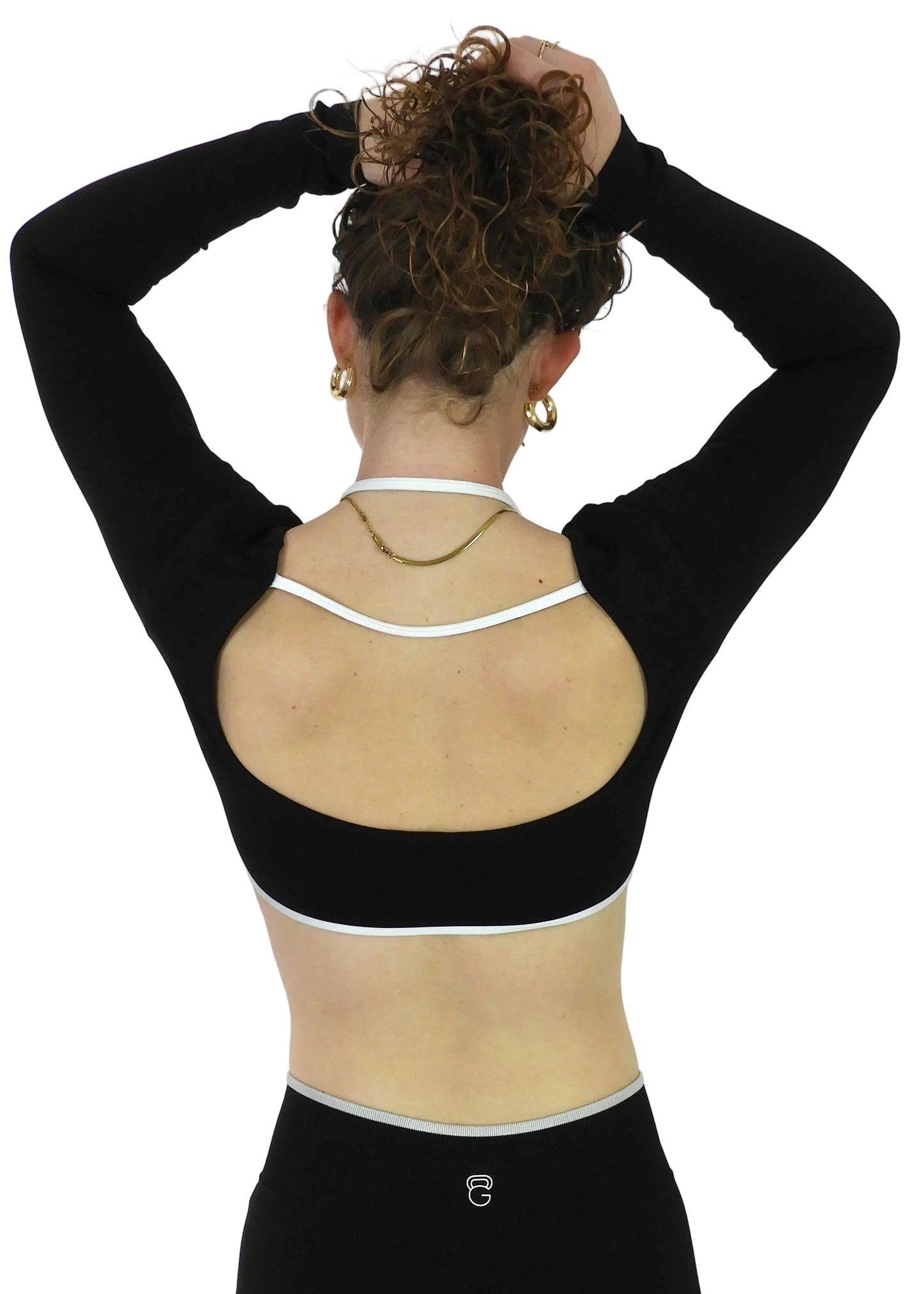 Aline Edition Langarm-Crop-Top – Noir Black