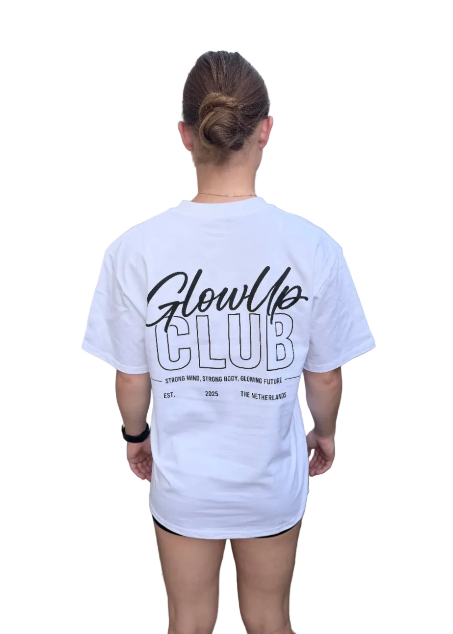 GlowUp Club T-shirt - Swan White