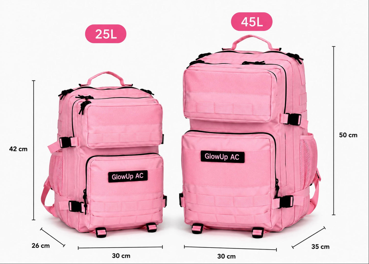 GlowUp Rucksack Rosa 25L