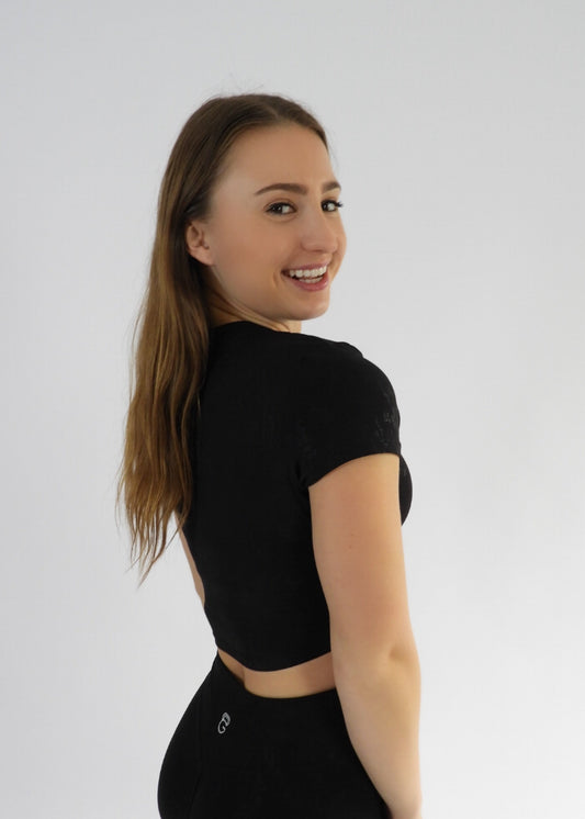 Glow Essence crop top - Black