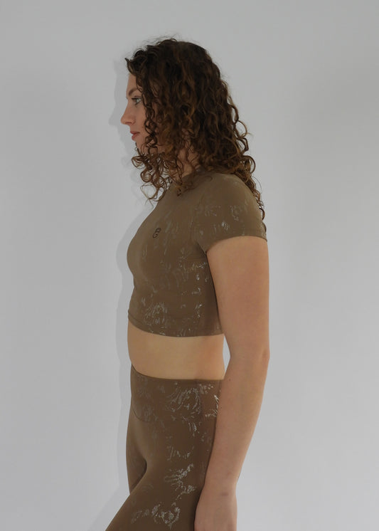 Glow Essence crop top - Brown