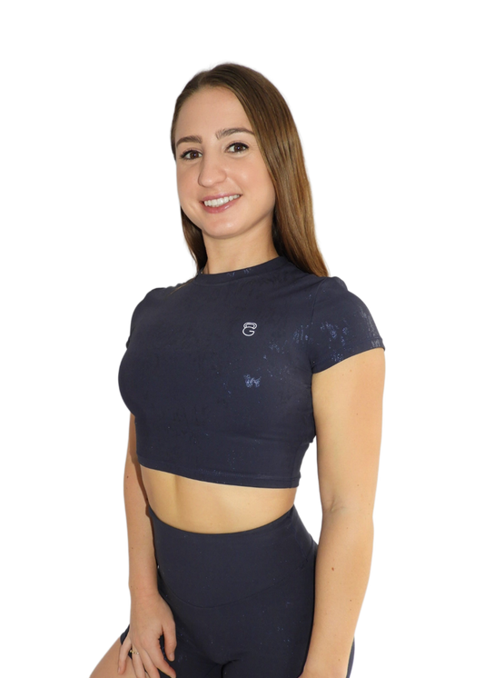 Glow Essence crop top - Blue
