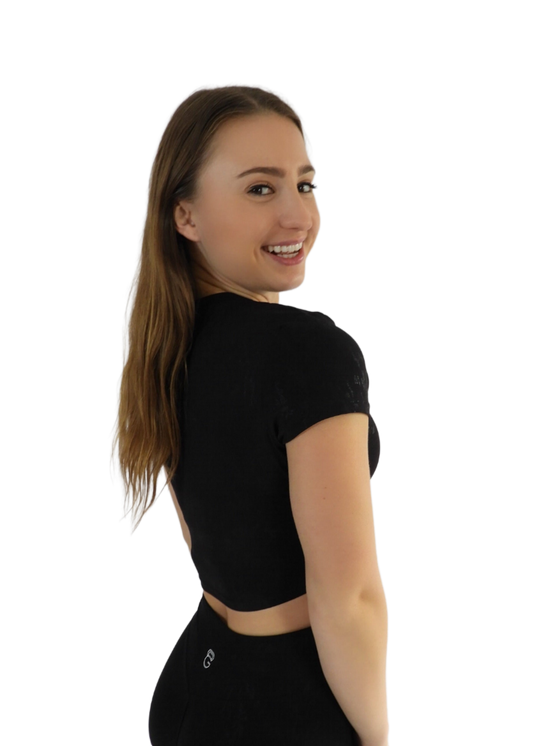 Glow Essence crop top - Black