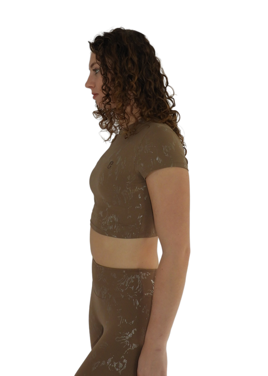 Glow Essence crop top - Brown