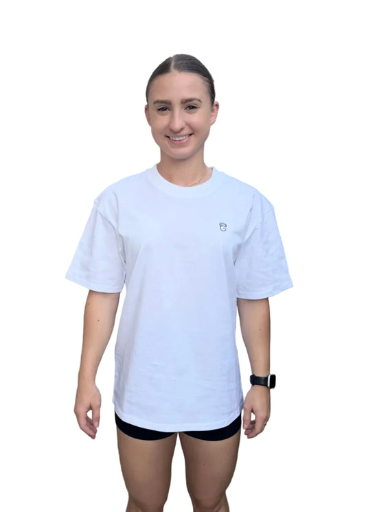 GlowUp Club T-shirt - Swan White