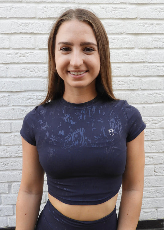 Glow Essence crop top - Blue