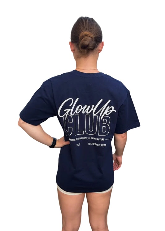 GlowUp Club T-shirt - Holiday Navy