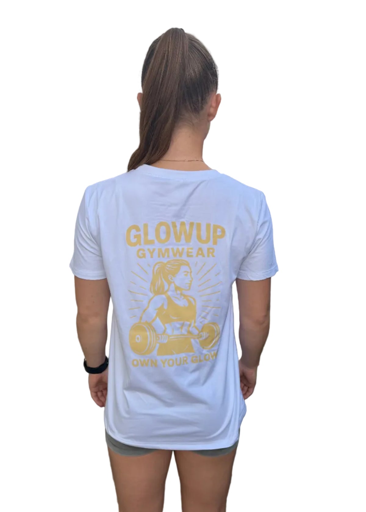 GlowUp T-Shirt – Schwanenweiß