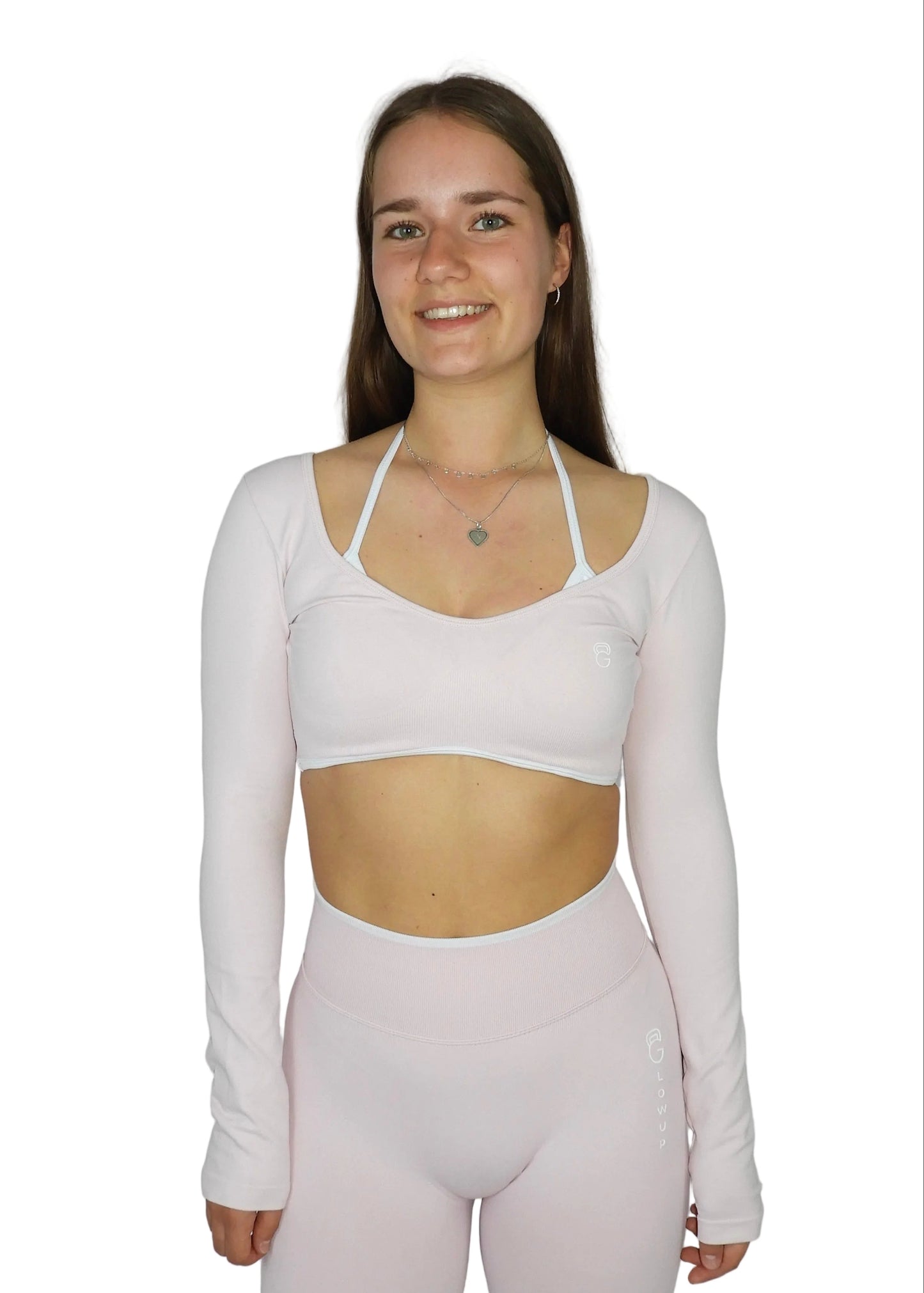 Aline Edition Langarm-Croptop – Soft Blush