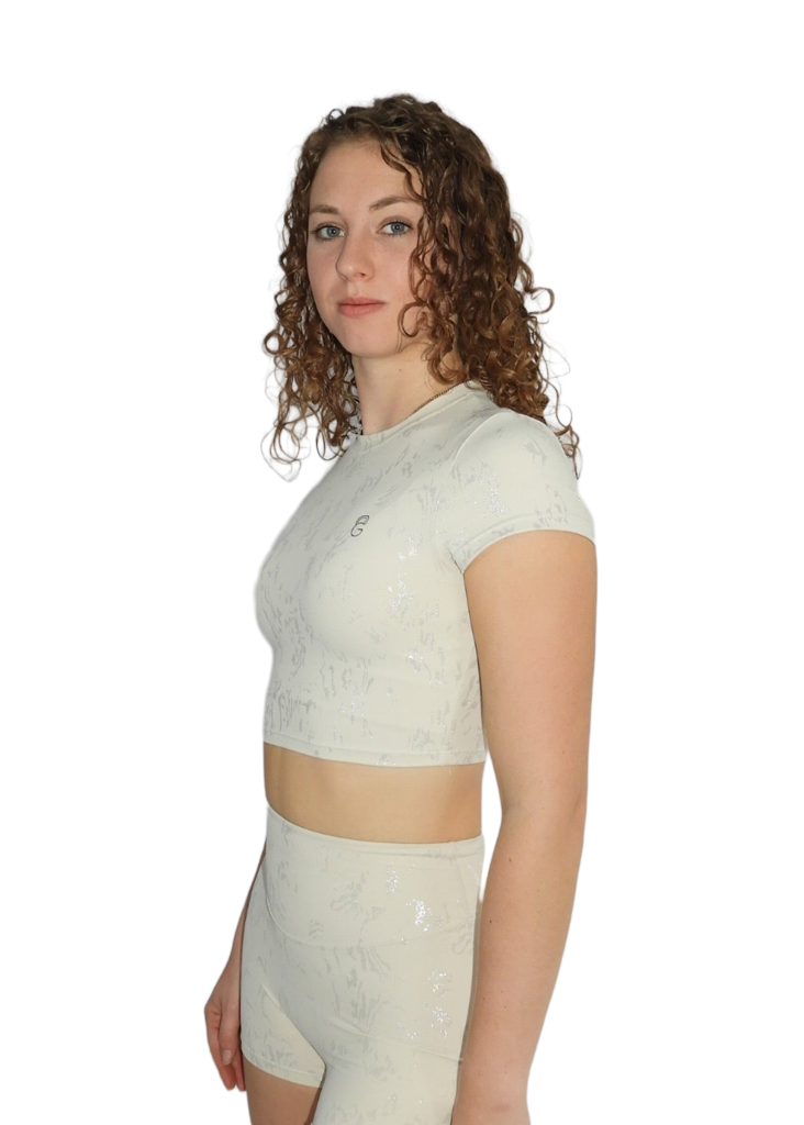 Top corto Glow Essence - Blanco