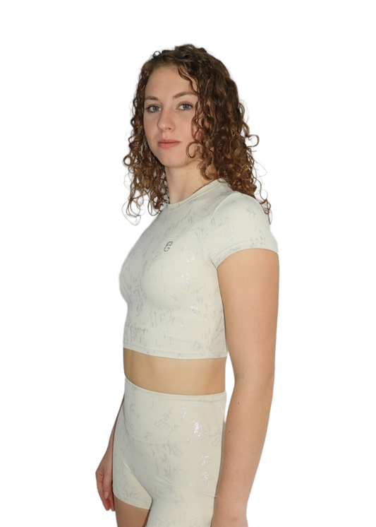 Glow Essence crop top - White