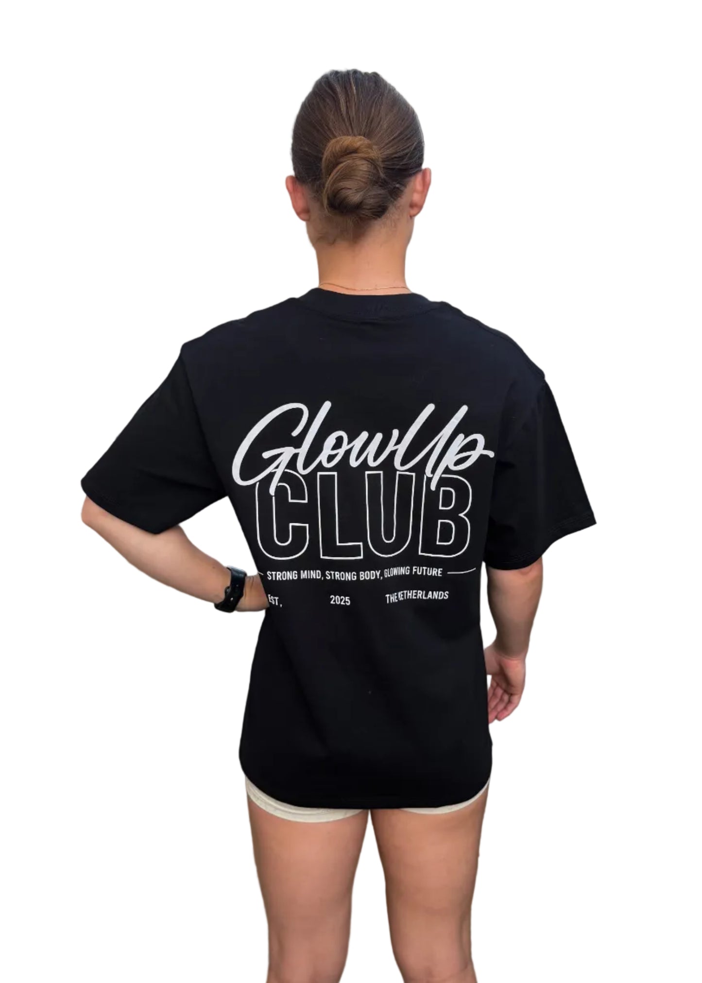 GlowUp Club T-shirt - Midnight Black