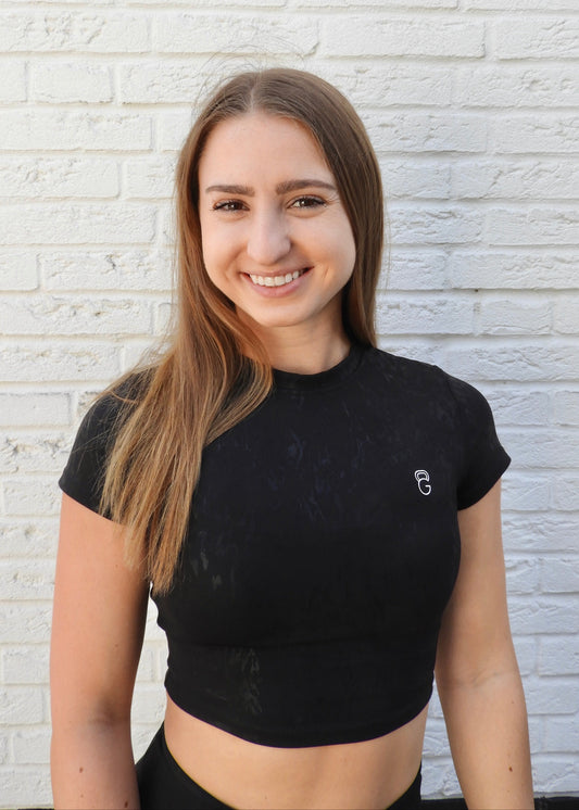 Glow Essence crop top - Black