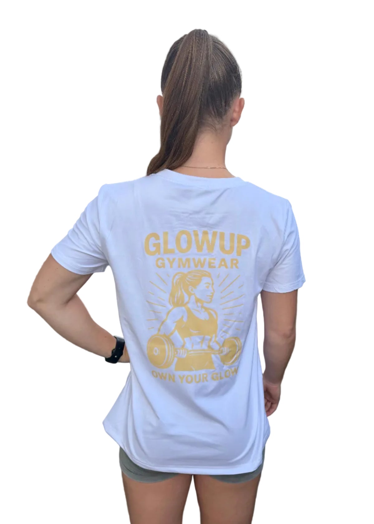 GlowUp T-Shirt – Schwanenweiß