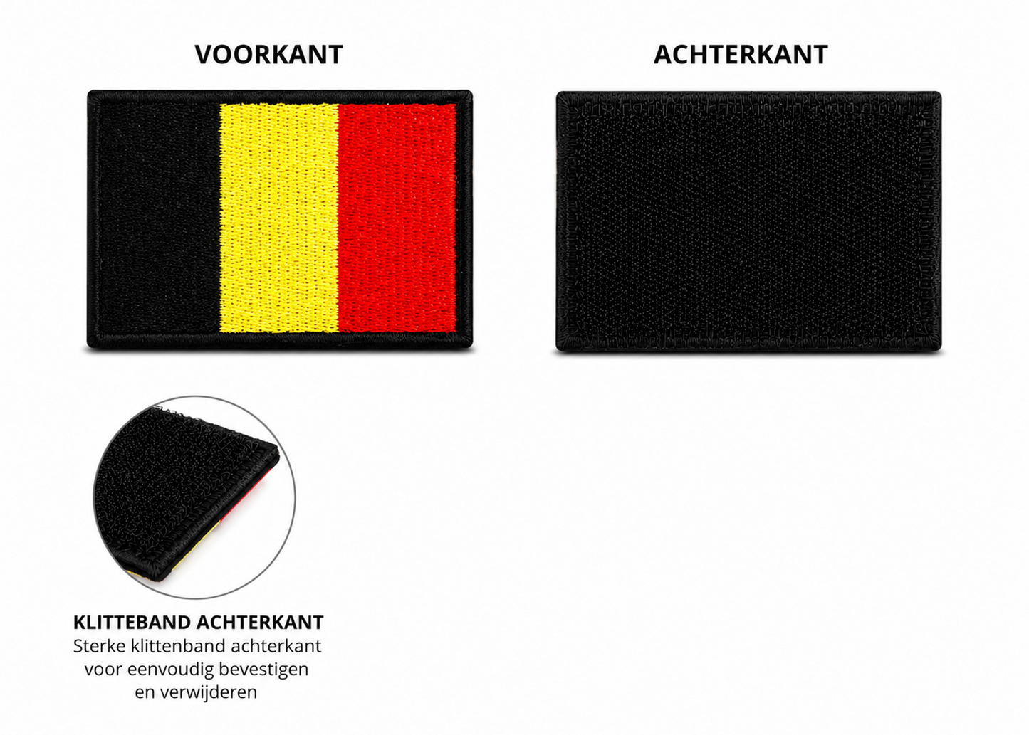Patch Belgische vlag