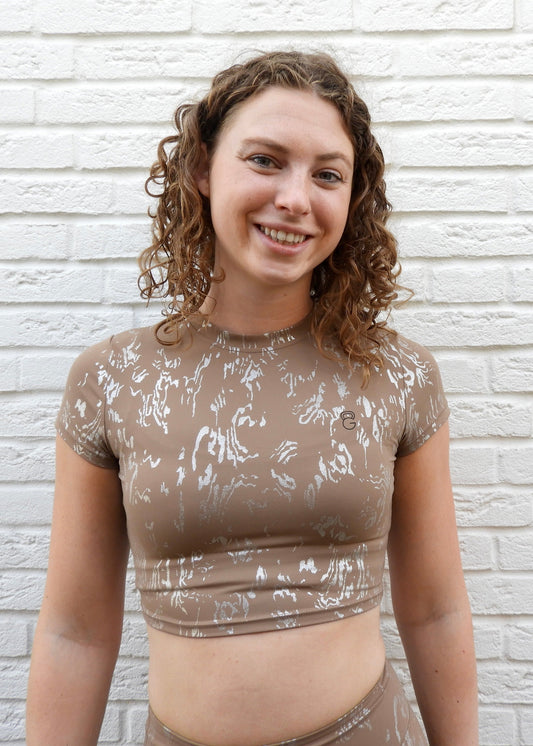 Glow Essence crop top - Brown