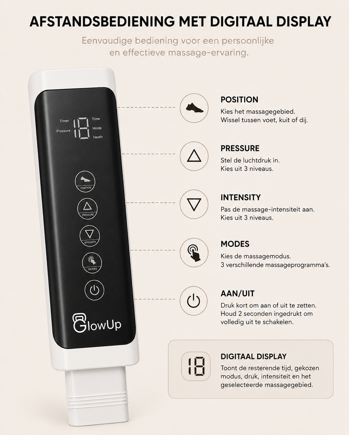 GlowUp Beenmassage Apparaat – Air Wave Recovery Boots