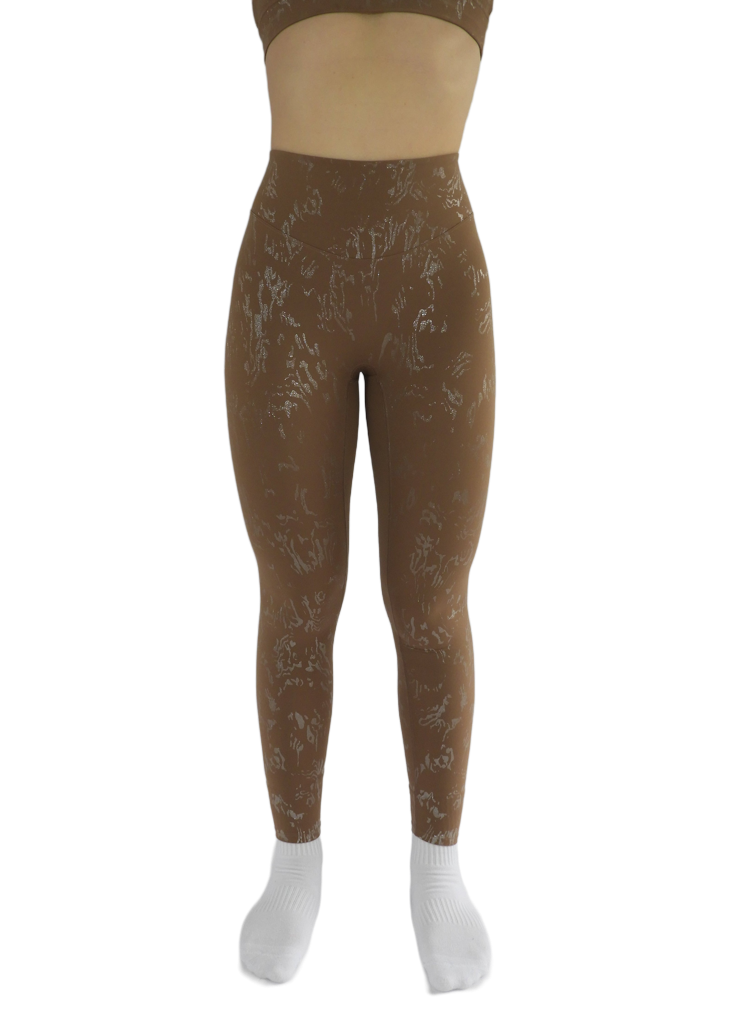 Leggings Glow Essence - Marrón