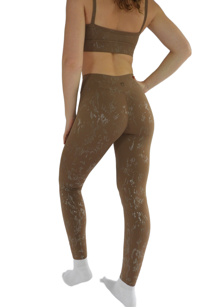 Leggings Glow Essence - Marrón
