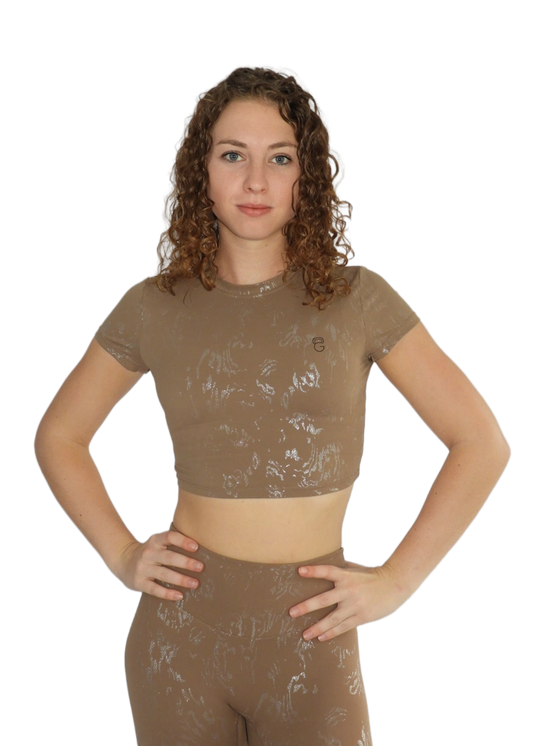 Glow Essence crop top - Brown
