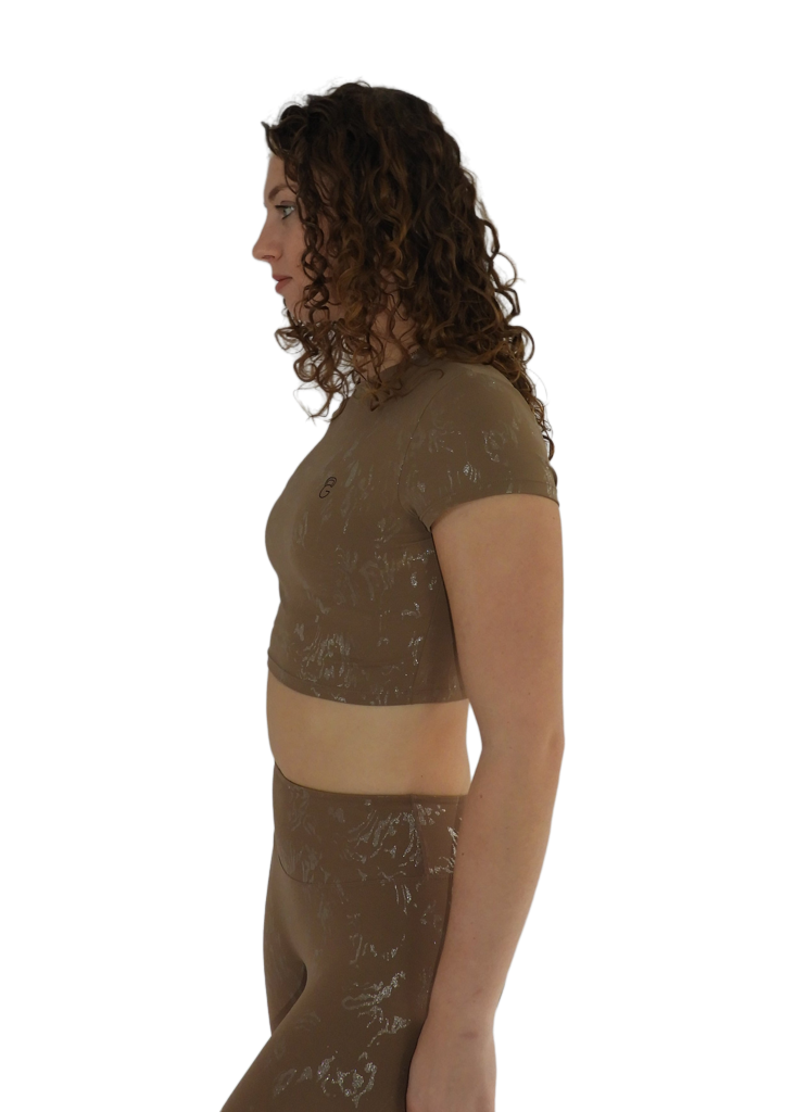 Top corto Glow Essence - Marrón